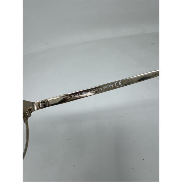 Tom Ford FT 5382 009 Titanium Eyeglasses Frame Brown Japan 50-19-145 Used - Picture 5 of 6
